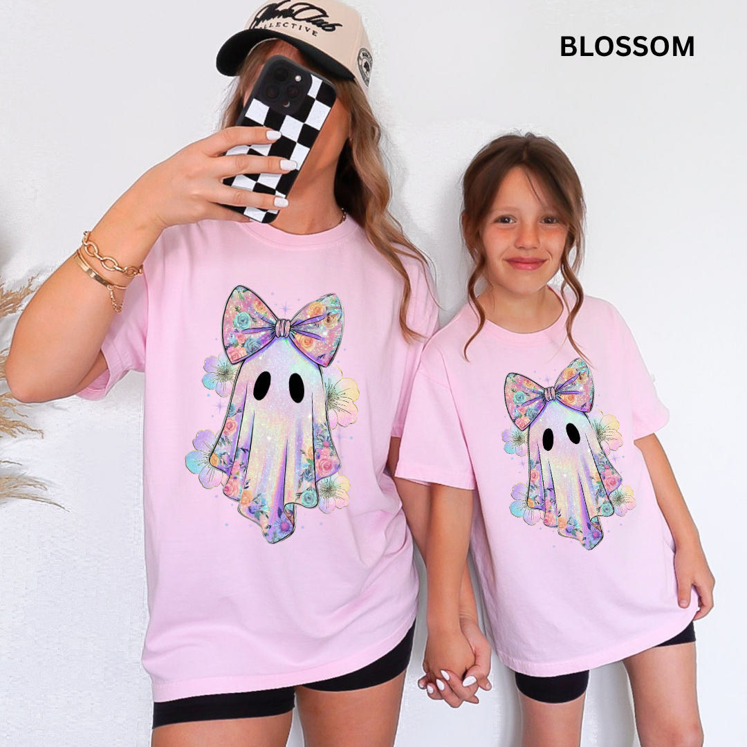 Comfort Colors® Mommy & Me Halloween Shirts - Iridescent Ghost - Image 3