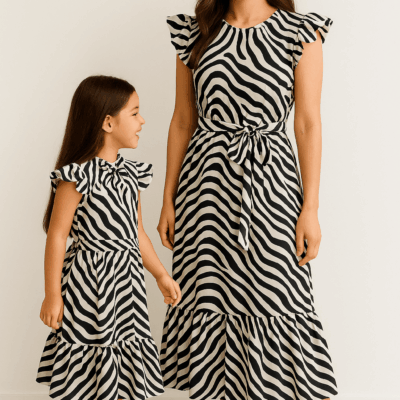 Mommy & Me Dress - Emily Dress Zebra