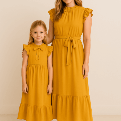 Mommy & Me Dress - Emily Dress Mustard