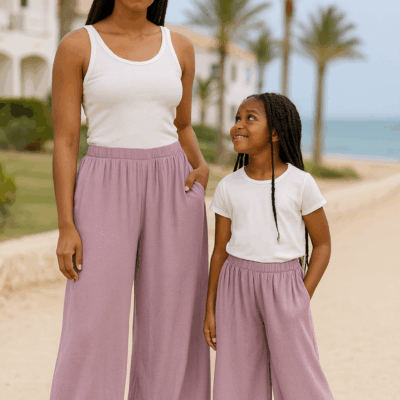 Matching Mommy and Me Airflow Pants - Lilac