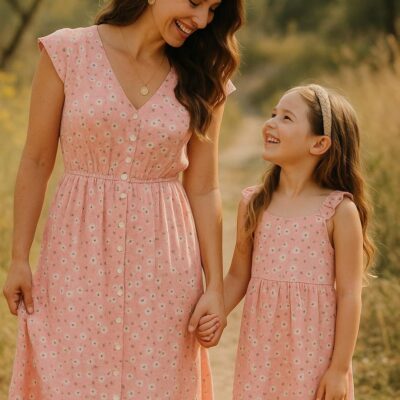 Mom & Daughter Bella Dress - Pink Floral