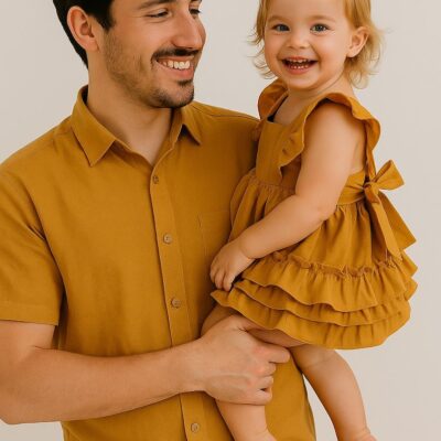 Father Daughter Outfit - Mustard