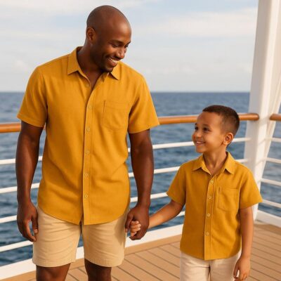 Father & Son Matching Shirts – Mustard