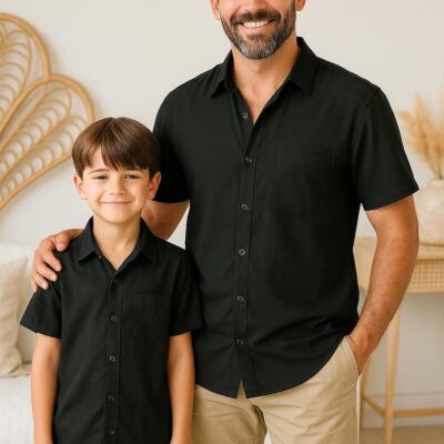 Father & Son Matching Shirts – Black