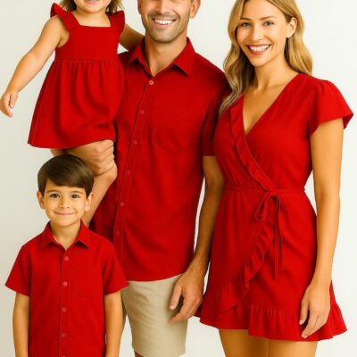 Matching Family Christmas Outfit - Red