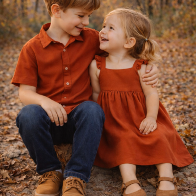 Matching Siblings Outfit - Terracotta