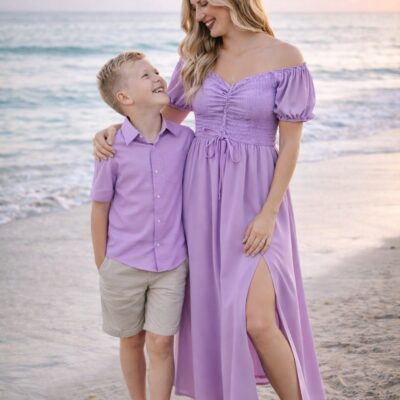 Mother Son Matching Outfit - Lilac