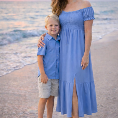 Mother Son Matching Outfit - Light Blue