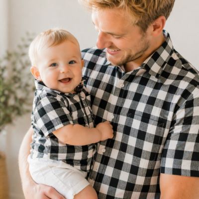 Father &amp; Son Matching Outfit - Black Checked