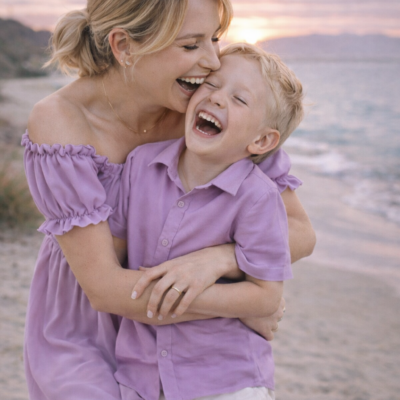 Mother &amp; Son Matching Outfit - Lilac