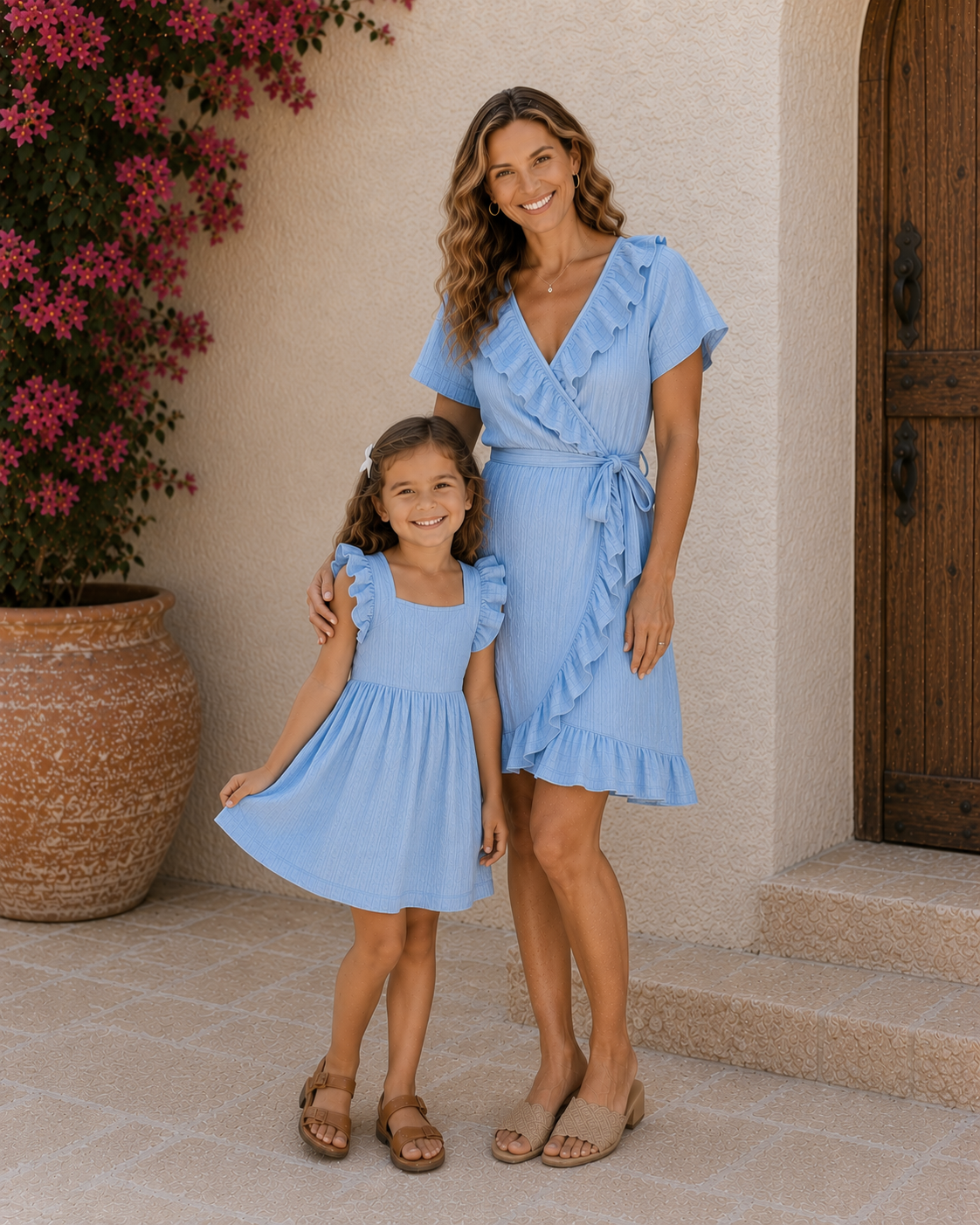 Light Blue Muslin Matching Family Outfit - Image 3