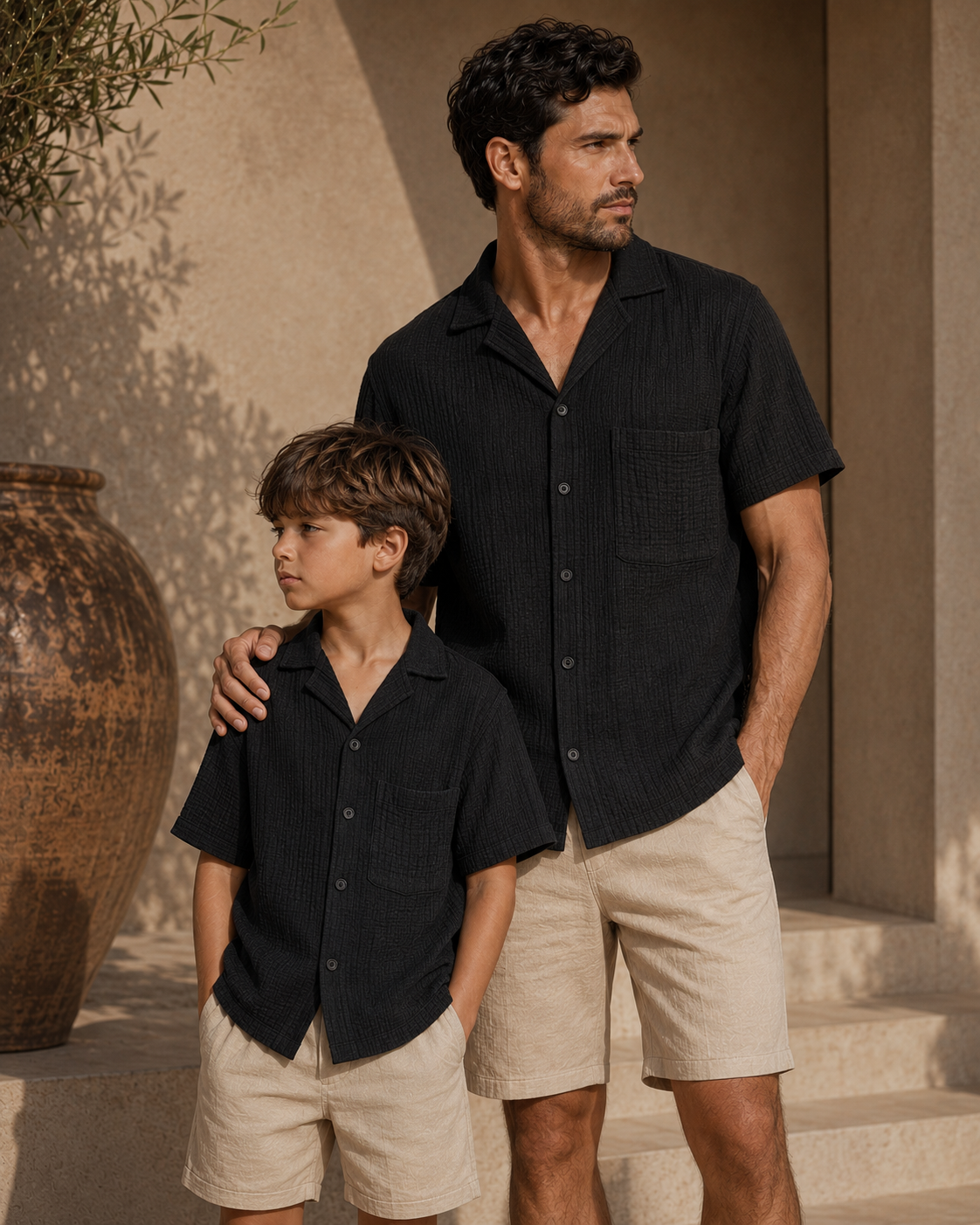 Daddy & Me Matching Shirts – Muslin Black - Image 2