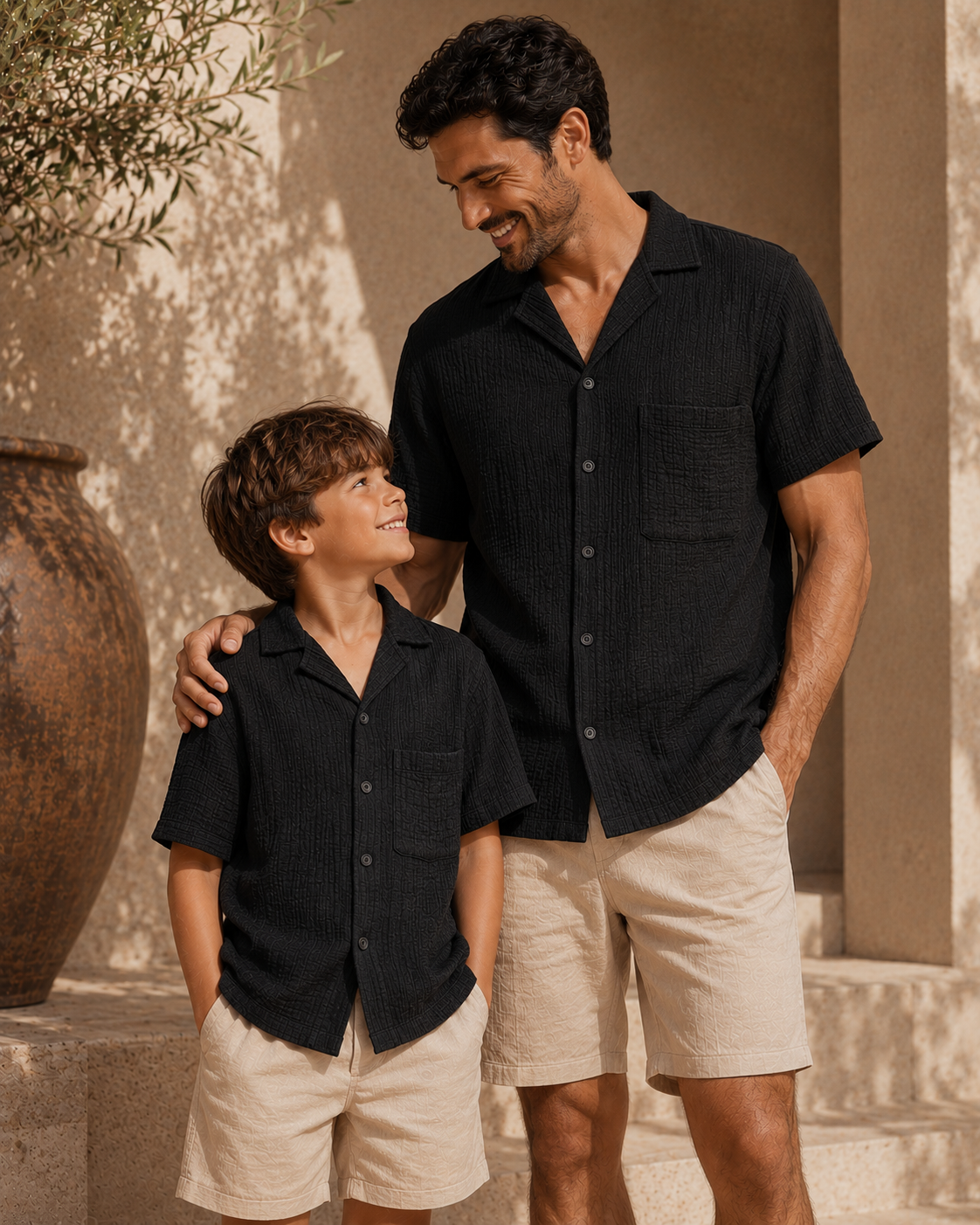 Daddy & Me Matching Shirts – Muslin Black