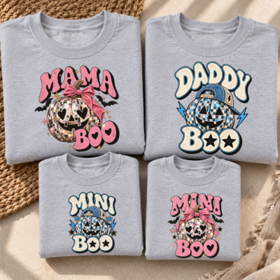 Matching Family Disco Pumpkin Sweatshirts