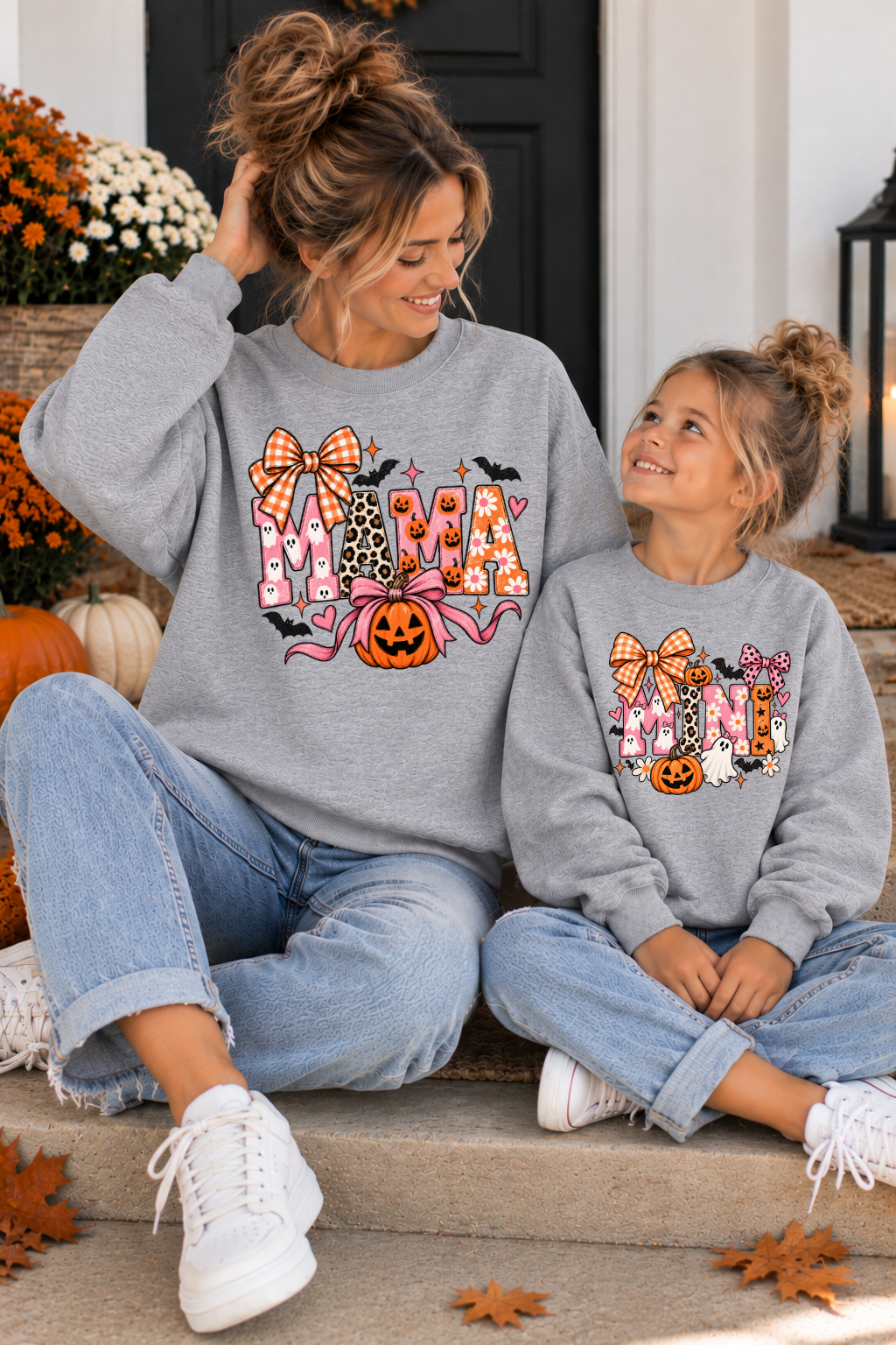 Pink Mama and Mini Halloween Sweatshirts - Image 2