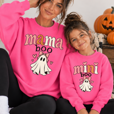 Mommy and Me Ghost Sweatshirts