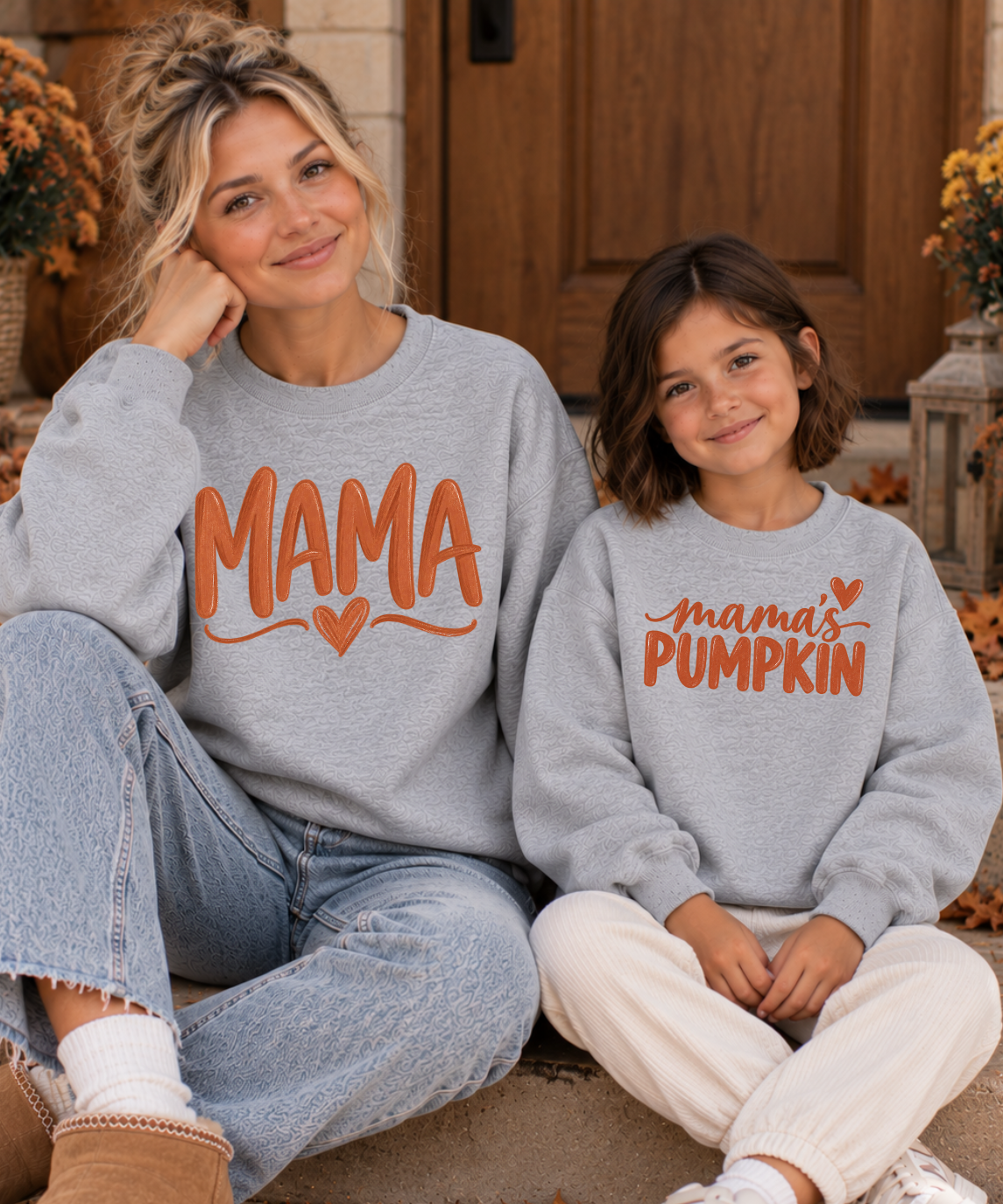 Mama’s Pumpkin Halloween Sweatshirts - Image 2