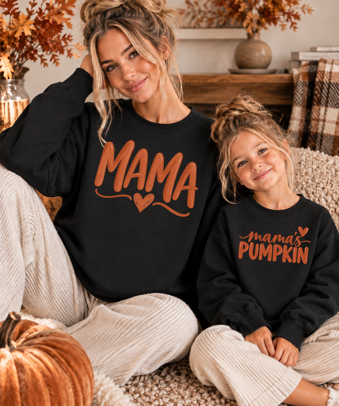 Mama’s Pumpkin Halloween Sweatshirts - Image 3