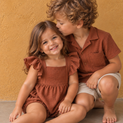 Terracotta Brother Sister Matching Outfits
